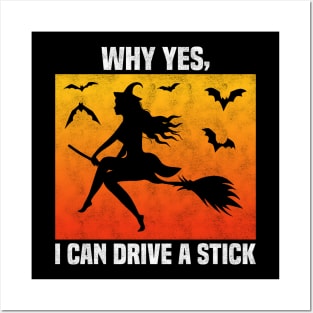 Why Yes, I can Drive A Stick, Funny Sarcastic Quote About Wife For Couples Posters and Art